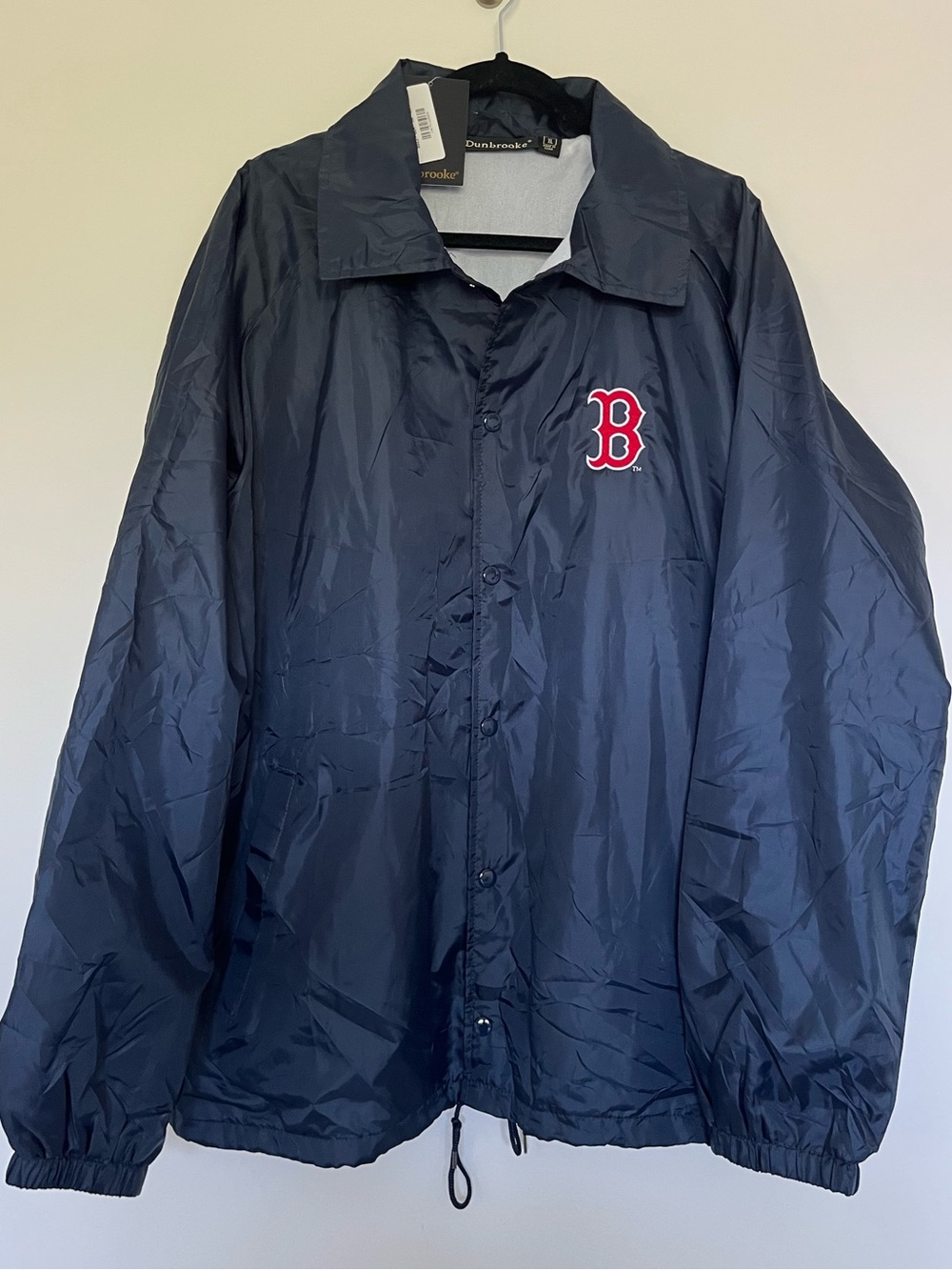 Dunbrooke Navy Windbreaker with Red Boston B Patch NWT